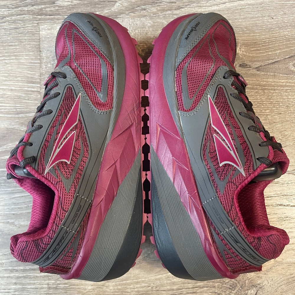 Altra Olympus 3.0 Womens Trail Running Shoes Maroon Gray AFW1859F-5 Size 8.5